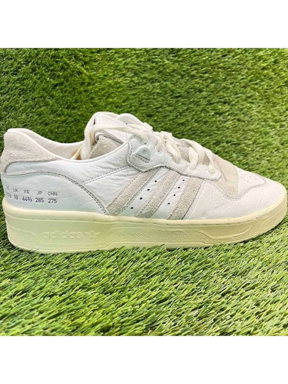 Adidas Rivalry Low Mens Size 10.5 White Gray Athletic Lifestyle Shoes Sneakers